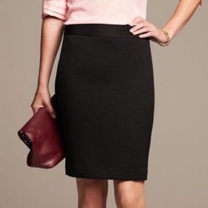 Banana Republic Black Chevron Pencil Skirt